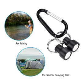 Alomejor Angeln Magnetic Net Fliegen Fischen Gerät Aluminiumlegierungs Karabiner für das Befestigen zum Gürteltaschen Schlüsselring(Single-Schwatz)