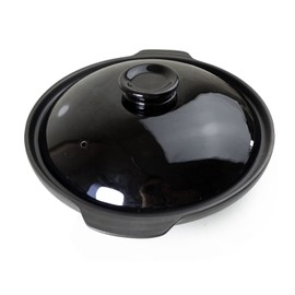 Casserole Clay Dry Pot Heat-resistant Premium Saucepan Ceramic Bowl with Lid Cook Soup Terrine Black 42oz
