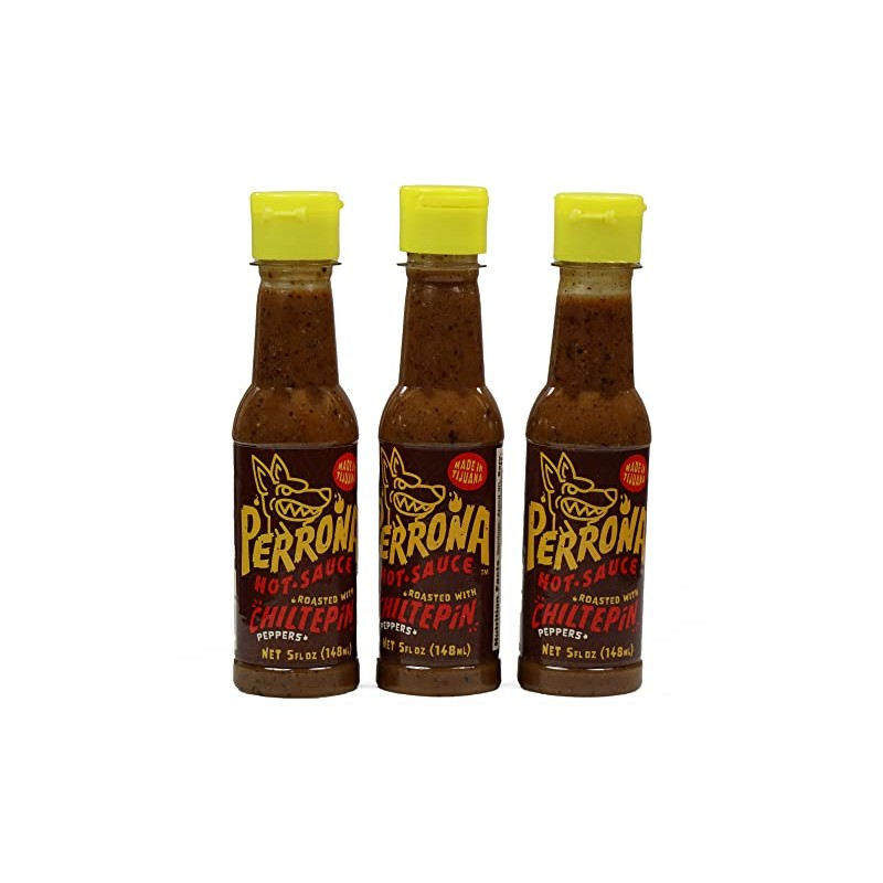 La Perrona Roasted Chiltepin Hot Sauce 5 Ounce Bottle |