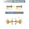 SORWDUERM Gold Door Knobs Passage Door Knobs Brushed Gold Interior