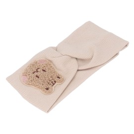 Super Soft Cotton Baby Headbands, Stretchy Cartoon Pattern Head Protection Wrap for Toddlers, Elastic Hairbands (Beige)