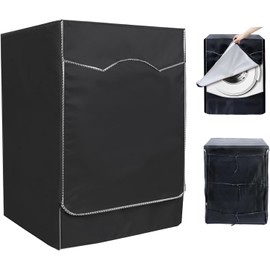 aleawol Washing Machine Cover 60 x 60 x 85cm, Four-Sided Full Wrap Washing Machine Cover Front Loader with Double Zipper Waterproof Washer and Dryer Covers for Most Front Loading Washers and Dryers