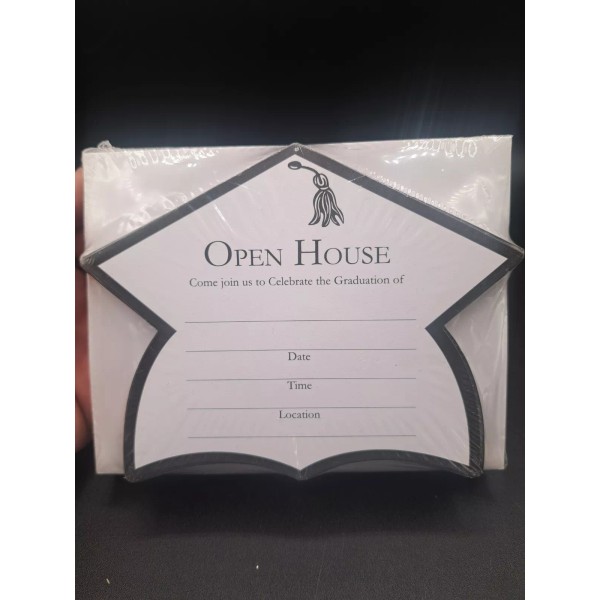 Unbranded Graduation Hat Open House Die Cut Fillable Invitations With
