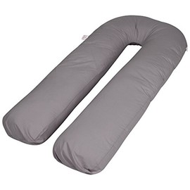 SleepyNights BIG U PILLOW COVER MATERNITY SUPPORT PILLOWCASE/U SHAPE PILLOW COVER/ULTIMATE SUPPORT U PILLOW COVER CASE ONLY GREY