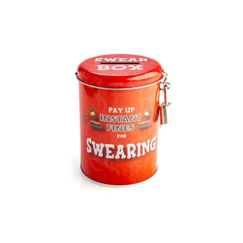 MDI Australia Swearing Fines Money Tin Coin Bank, Grey