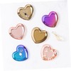 KOMBIUDA Stainless Steel Heart Shape Jewelry Dish Tray Chrome Trinket
