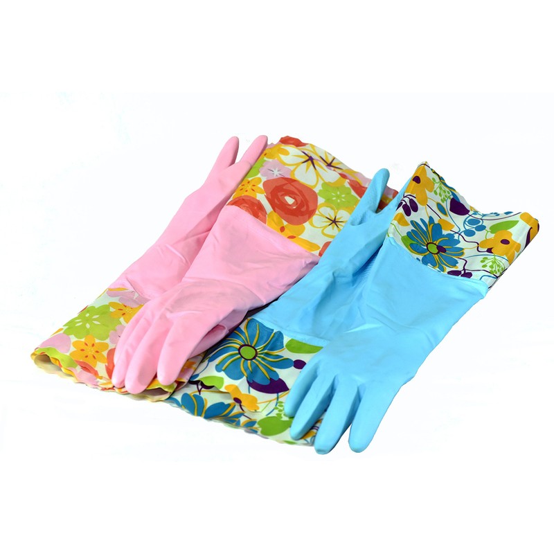 2 PAIRS Household Gloves Latex Free Cleaning Gloves with Soft