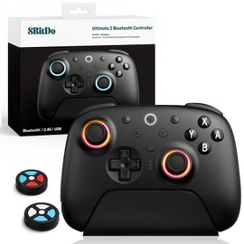 8Bitdo Ultimate 2 Bluetooth Controller TMR Joysticks (Black)