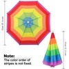 Syhood 4 Pieces Rainbow Umbrella Hat Adjustable Sun-rain Umbrella Hat