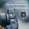 ULANZI F38 Camera Quick Release Plate with Shoulder Strap Mount,