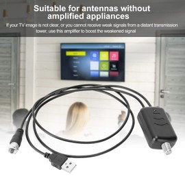 Indoor Antenna HDTV Antenna with Signal Booster Digital Antenna Antenna Booster 25DB Gain High Sensitivity Powerful Signal Antenna Amplifier Enhance Receiving More Channels