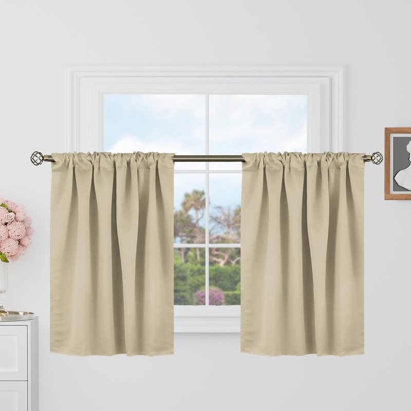 BGment Short Curtains 36 Inch Length for Small Windows -