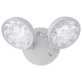 CM MZY Emergency Remote Head Lighting, Double Head Emergency Light, UL Listed, Multi Voltage 3.6 to 24 Volt Input, 2 by 3 Watts, 2 by 180 Lumen, Round