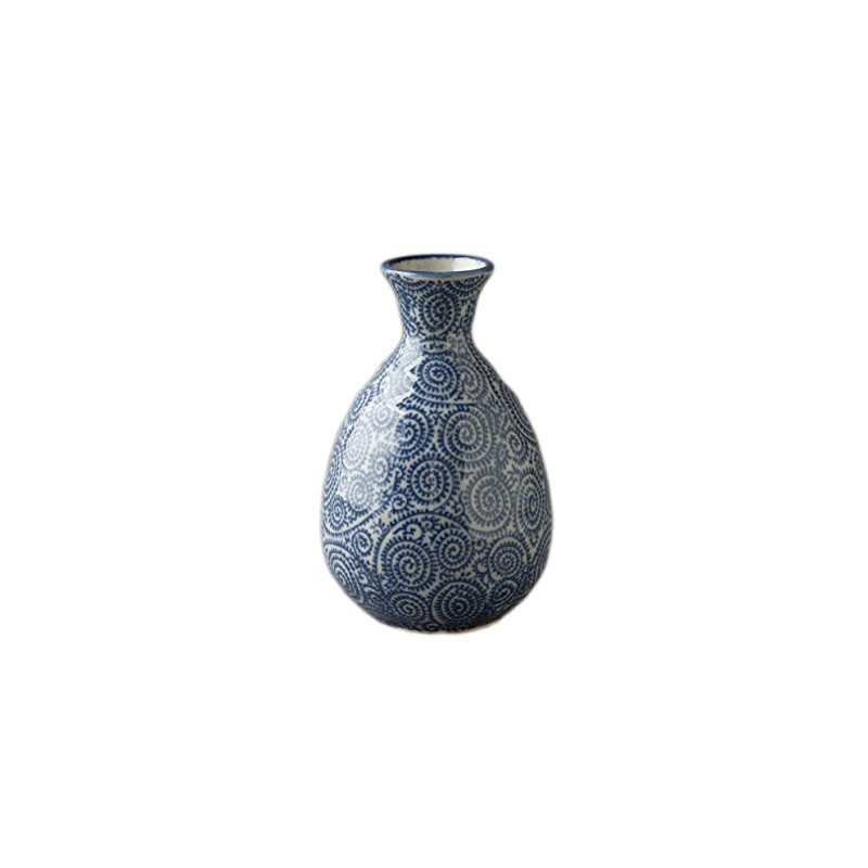 光陽 Pottery Clove Blue Approx. 8.2 X 13.5 Octopus arabesque
