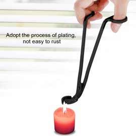 1 Unids Vela Recortadora de Mecha Recubrimiento de Moda Vela de Acero Inoxidable Clip de Corazón Herramienta de Tijeras de Recorte de Mecha(Negro)