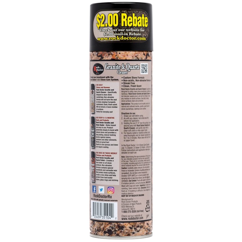 Rock Doctor Granite Cleaner - Cleans& Renews Surfaces - (18