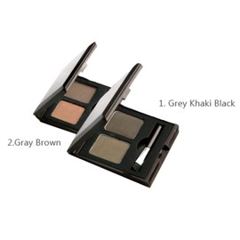 SKINFOOD Choco Eyebrow Powder Cake from Real Cacao - Eyebrow Powder Duo Palette with Minerals - Great Gifts Ideas for Women, Mom, Teacher, Officemate, Sister, Best Friend (#2 Grey Brown)