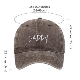 COSFAN Daddy Baseball Hat, DAD Hats, Embroidered Adjustable Daddy Hats, Cotton Baseball Caps, Hat for Father, khaki
