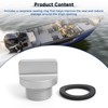 SRIAOO 3/4"-14 NPT Aluminum Boat Floor Drain Plug with Neoprene