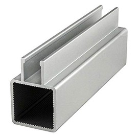 8020, 9025, 1 Inch x 1 Inch 1"x1" Aluminum Quick Frame with Double Flanges QF Tube Profile Grooved Interior Square Tube Frame 80/20 (Clear Anodize, 24" Long)