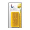 HIC Kitchen Corn Desilking Brush and Vegetable Scrubber, Dual-Textured Bristles,