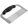 HIC Kitchen Crinkle-Cut Wave Slicer French Fry Vegetable Cutter, Stainless