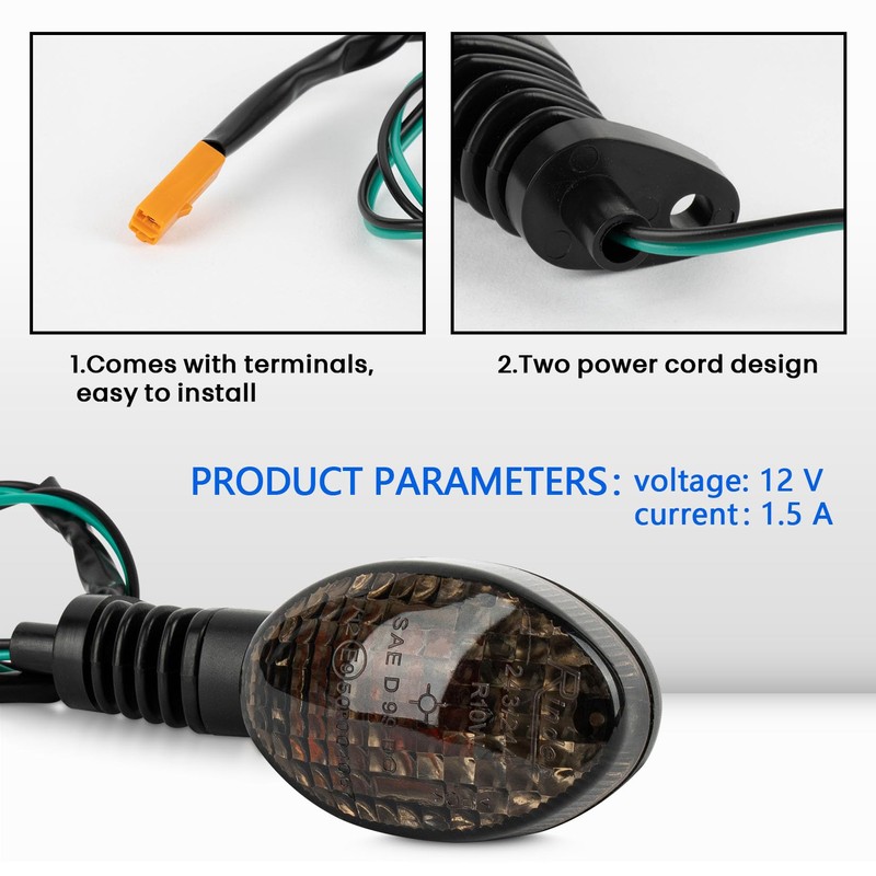 psler Motorcycle Front Rear Turn Signal Indicator Light Blinker for