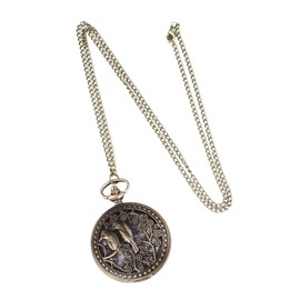 KONTONTY 1pc Vintage Pocket Watch Men's Classic Quartz Pocket Watch Chain Retro Watch Necklace