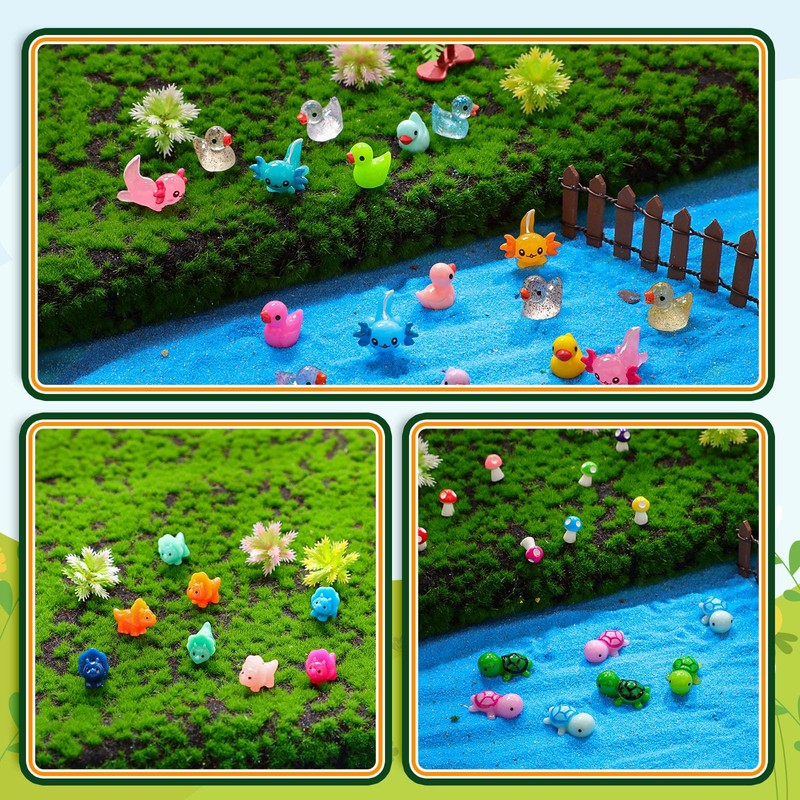 Barydat Barydat 200 Pcs Mini Resin Animals Figures Small Variety