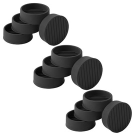 1.5x1.5 Round Rubber Furniture Caster Cups, Anti-Sliding Furniture Pads Bed Stopper Floor Protectors with Grip - Protect Any Flooring
