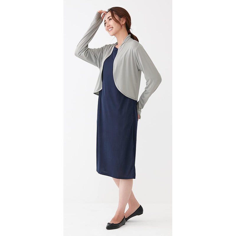 Light Wearable UV Protection Bolero (Ice Gray) M-LL