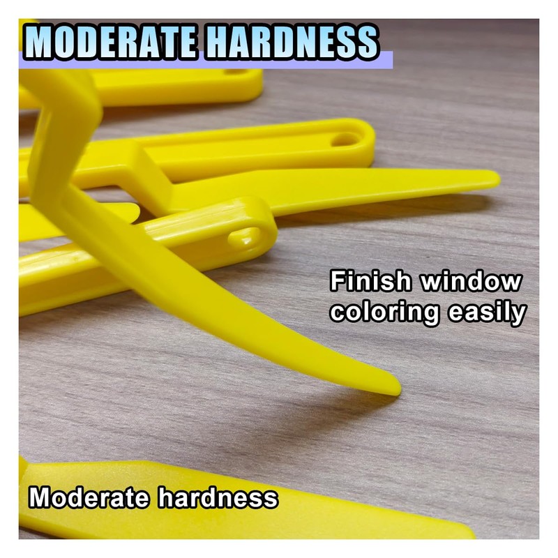 Car Window Tint Squeegee Tool, Plastic Long Handle Shank Corner