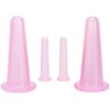 Zenarao 2Pcs Pink Facial Cupping Set Silicone Massage Cups Vacuum