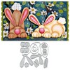 Metal Cutting Dies for Card Making, Easter Bunny Flower Rabbit