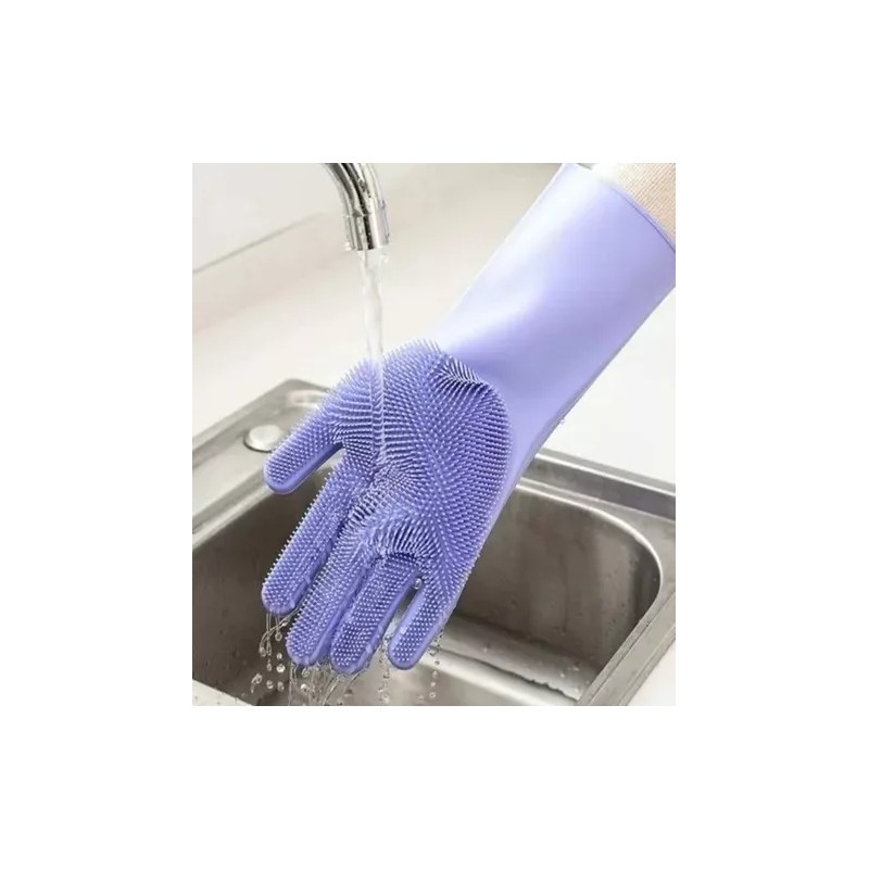 Total Supplier Guantes De Silicon Multiusos Lavatrastes Unitalla Lava Trast