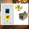 R.J. Enterprises®- RJ-EC-03 Ethernet Coax Wall Plate, Cat6A Shielded Coupler