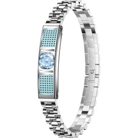 Bracciale Fitness Donna Elegante Smart Catena Sottile Contapassi Gioielli in Oro Rosa Argento Braccialetto Fitness Tracker senza App e Telefono Cellulare Monitor Sonno Cardiofrequenzimetro Bracciale
