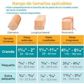 Timotech Set de 32 Protectores para Patas de Silla, Protectores de Patas de Silla, Tapones de Silicona para Sillas, Suelos de Madera Dura, Almohadillas de Silicona Protege Suelos de Arañazos y Ruido.