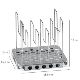 Mahlzeit Sous Vide Stainless Steel Grid | Includes 6 Brackets | Adjustable Professional Frame | Upright Rack for Cooking, Spareribs Holder, Ideal for Fish and Meat, Sous Vide