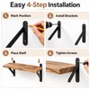 Wooden Floating Wall Shelf for Home Organization – Space-Saving Wall-Mounted
