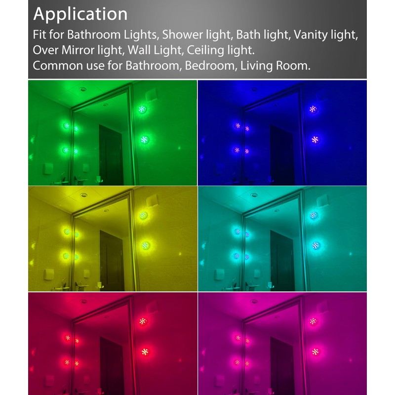 Dobertry Bathroom Vanity Lights Wireless, Battery Powered Operated Waterproof Led