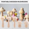 Yocdunm 10 Pieces Big Sizes Unfinished Wooden Mushroom Unpainted Wooden