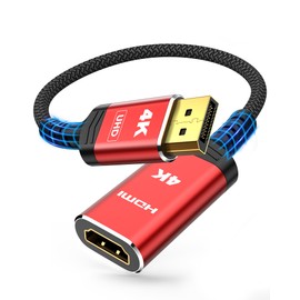 Highwings 4K DisplayPort to HDMI Cable Adapter, DP to HDMI Cable Uni-Directional UHD (2K 60Hz, 1080p 120Hz), Display Port Male to HDMI Female Passive, Monitor Converter for Computer, GPU, AMD, NVIDIA