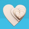 Akozon Wooden Love Heart Shape Embellishment for Weddings Plaques DIY