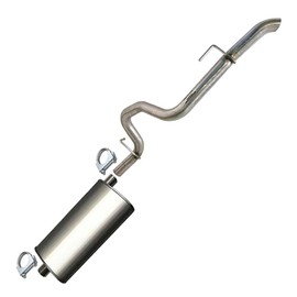 Stainless Steel Northeastern Exhaust-Muffler Tail Pipe Exhaust System Kit Fits 1996-1999 Jeep Cherokee 4.0L 2.5L-Includes Clamps
