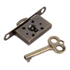Dophee 1Set Antique Bronze Full Mortise Mini Decorative Locks with