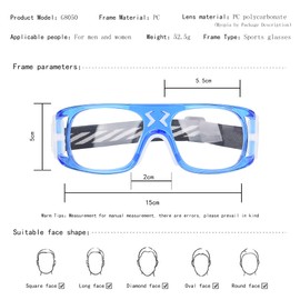 SooGree Gafas deportivas para hombres y mujeres, gafas de sol protectoras polarizadas deportivas para ciclismo (marco azul almohadilla blanca), absorción de golpes antivaho con correa ajustable