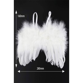 YFFSFDC Angel Wings Baby Hair Band and Angel Wings Sleeping Art Cute Angel Set Costume Photography Props Celebration Children Boys Girls Baby Shower Photo Anniversary