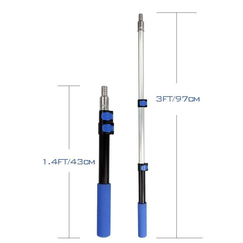 Craftec 1.5 to 3 FT Aluminum Telescoping Pole with Quick-Flip