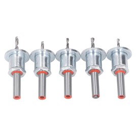 Broca de perforación de anticipación, 5pcs Conjunto de broca de perforación de anticipación Combo de reemplazo ajustable con estuche para la herramienta de alimentación de metal de madera (Negro)
